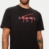 T-shirt Tommy Jeans koszulka męska z okrągłym dekoldem czarna